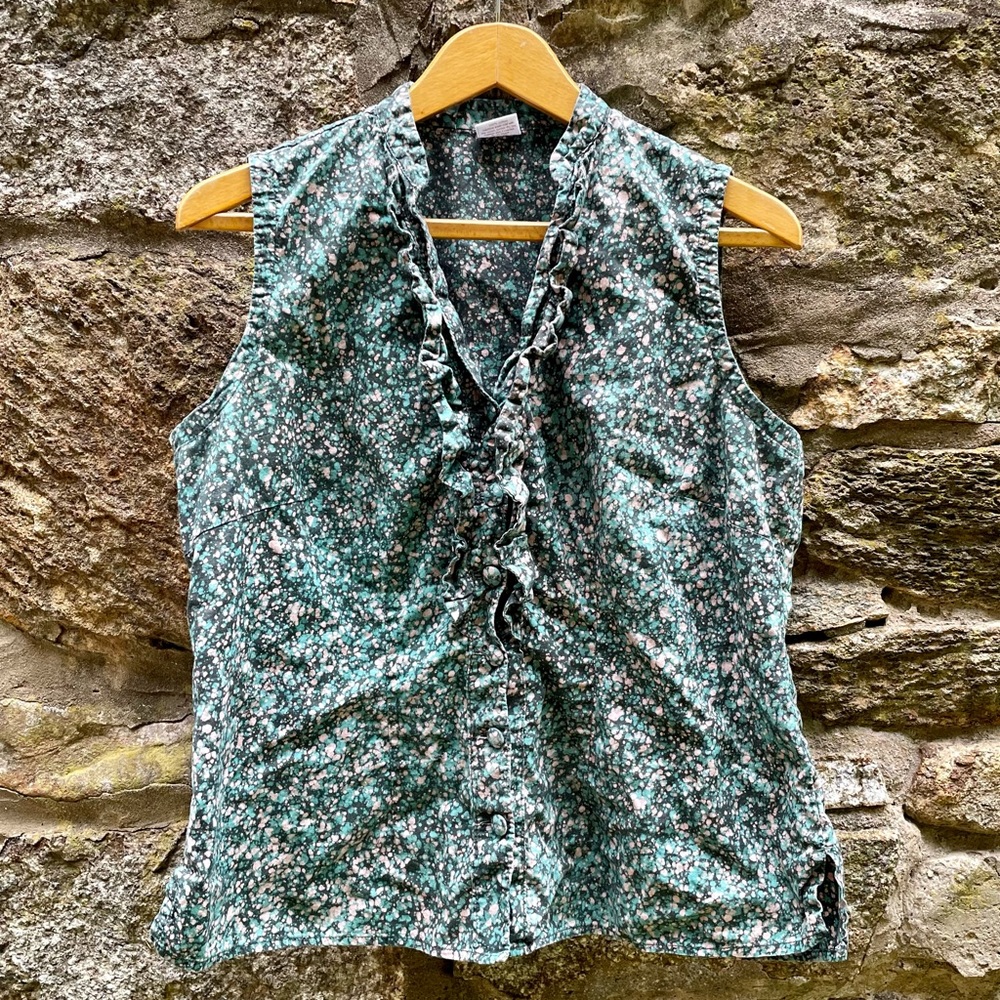 Global Mamas Print Ruffle Top Size XL